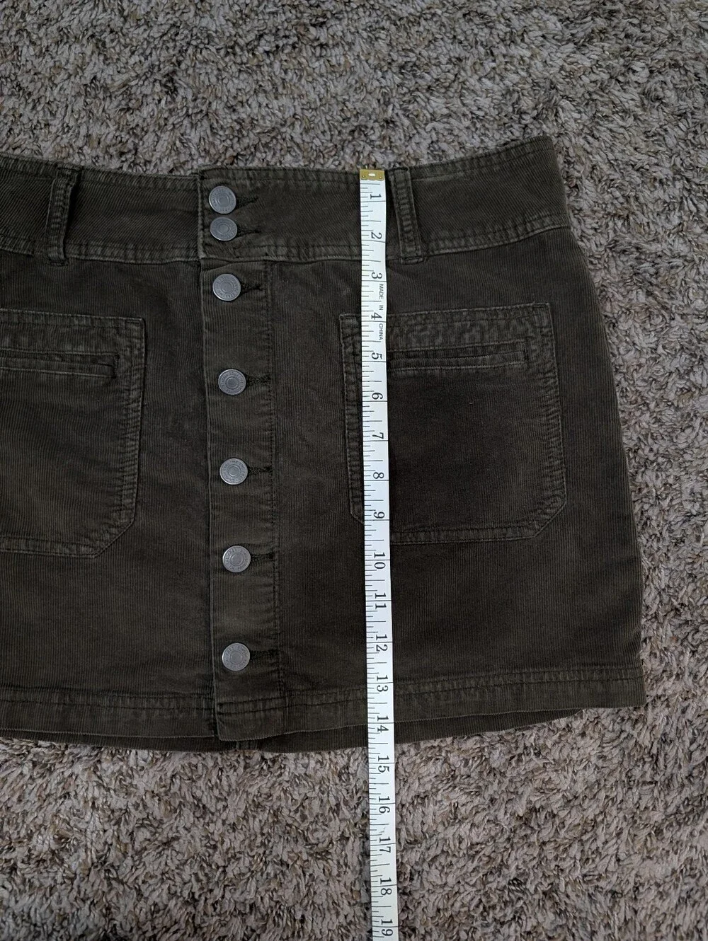 We the Free Button-Front Corduroy Mini Skirt